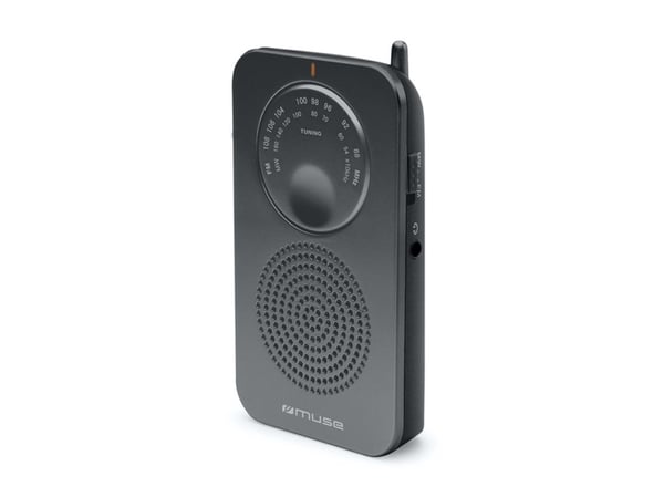 Muse M-01RS, Personlig, Analog, FM, MF, 3,5 mm, Sort, Rotasjon