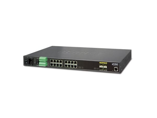 PLANET IGS-5225-16T4S - Switch - L2+ - Styrt - 16 x 10/100/1000 + 4 x SFP - rackmonterbar - AC 120/230 V / DC 36 - 60 V