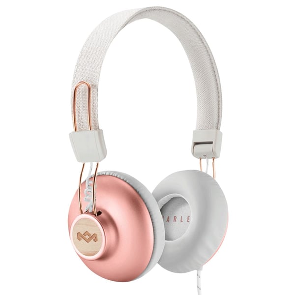 House of Marley Positive Vibration - 2.0 - hodetelefoner med mikrofon - on-ear - kablet - 3,5 mm jakk - kobber