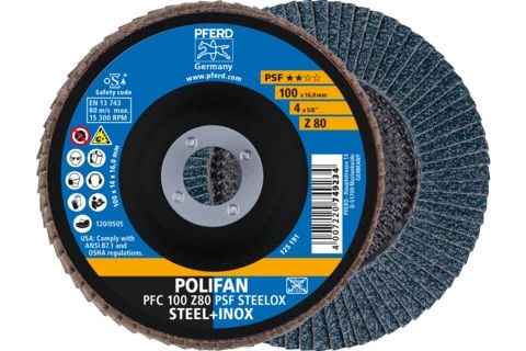 PFERD 67768100, Laikka, Ruostumaton teräs, Terästä, 10 cm, Mikä tahansa tuotemerkki, Sisäänpainettu keskiosa, 1,6 cm