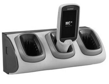 Zebra 3-Slot High Density Non-Locking Cradle - Håndholdt ladeholder - utgangskontakter: 3 - for Zebra MC18, MC18 Personal Shopper, PS20J Plus; Pers...