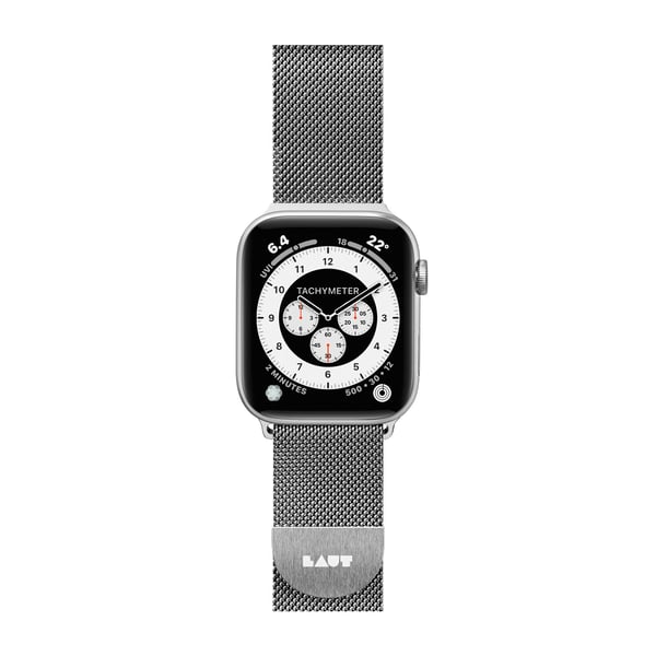 LAUT Steel Loop, Band, Smartwatch, Silver, Apple, Apple Watch 42/44/45 mm, Rostfritt stål