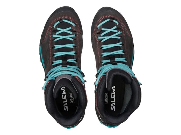 Salewa MTN Trainer Mid GTX, Hunkjønn, Voksen, Sort, Blå, Utestøvler, Turgåing, Turgåing, Black Magnet/Viridian Green