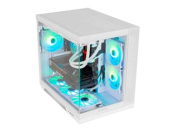 NOX Hummer Astra Neo White, Midi Tower, PC, Vit, ATX, ITX, micro ATX, SPCC, Stål, Härdat glas, Spela