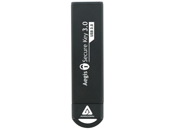 Apricorn Aegis Secure Key 3.0 - USB-flashstasjon - kryptert - 60 GB - USB 3.0