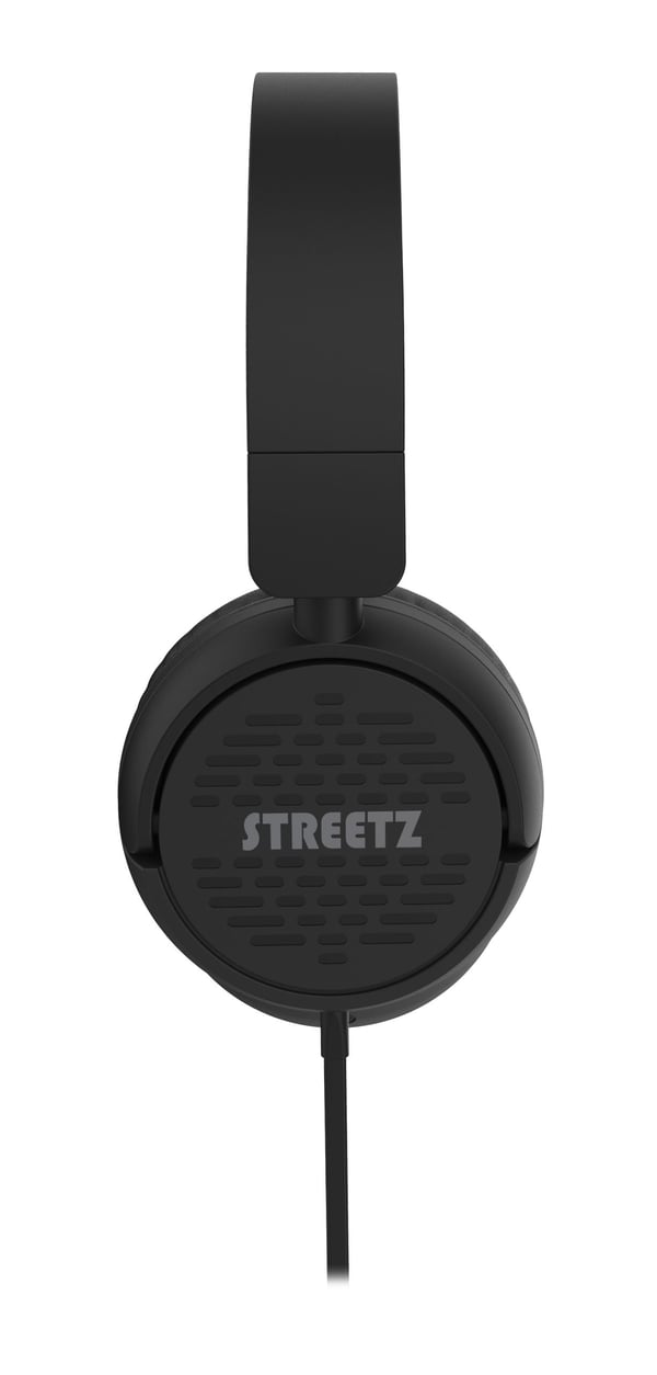 Streetz HC210-BLK, Koblet med ledninger (ikke trådløs), Samtaler/musikk, 150 g, Hodesett, Svart
