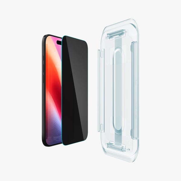 Spigen Glas.tR EZ Fit Privacy, Apple, iPhone Air, Dammresistent, Reptålig, Svart, 2 styck