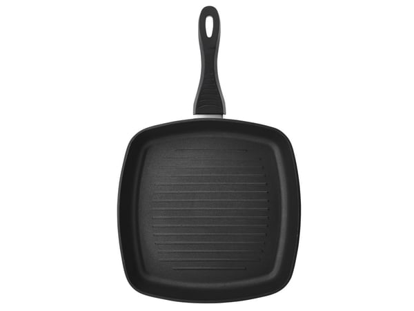 JATA G28, firkant, Grillpanne, Sort, Aluminium, 4 mm, Keramisk, Gass, Halogen, Induksjon, Forseglet Plate
