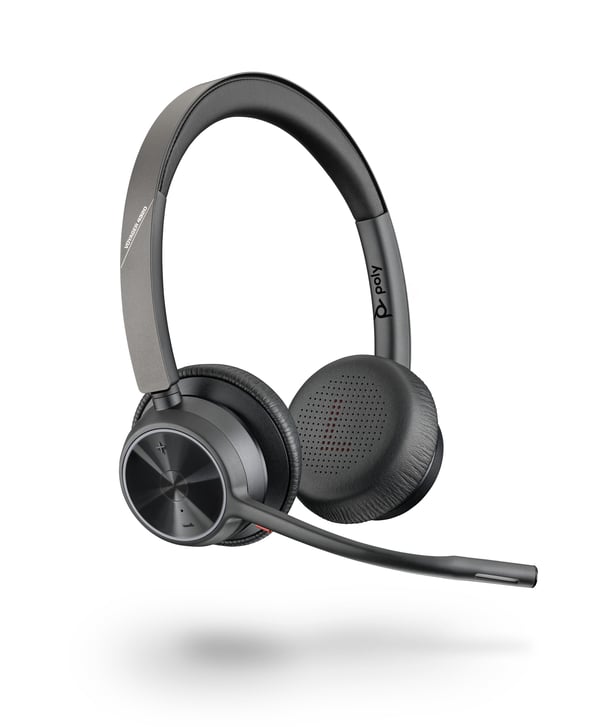 POLY Voyager 4320 UC, Trådlös, Kontor/callcenter, 162 g, Headset, Svart