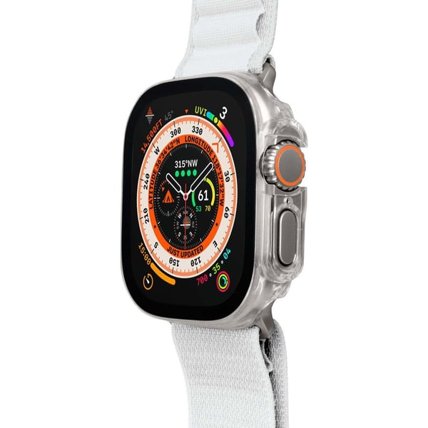 LAUT Shield, Boks, SmartWatch, läpinäkyvä, Apple, Apple Watch 45mm, lasia, polykarbonaatti (PC)