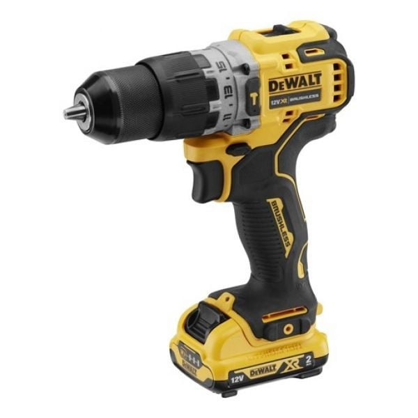 DeWALT DCD706D2-QW - Slagborr/skruvdragare - sladdlös - 2 hastigheter - nyckellös chuck 10 mm - 57 N·m - 2 batterier - 12 V
