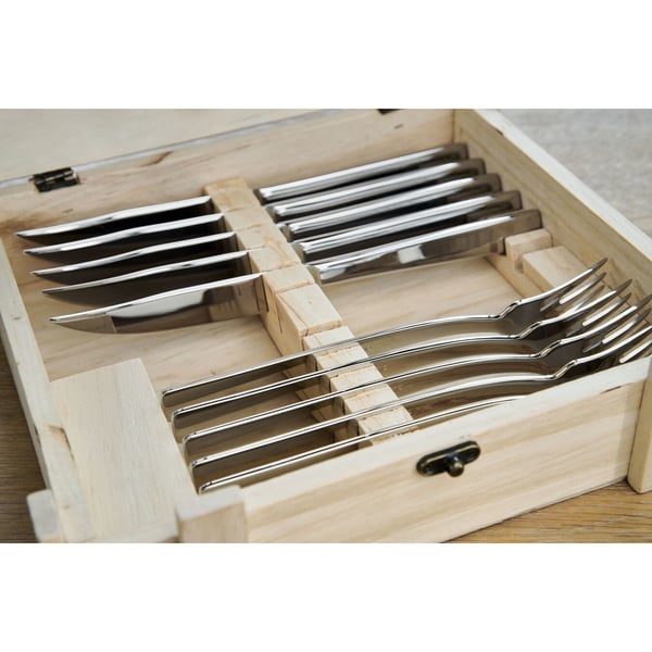Zwilling 12-osainen pihviaterinsetti puulaatikossa