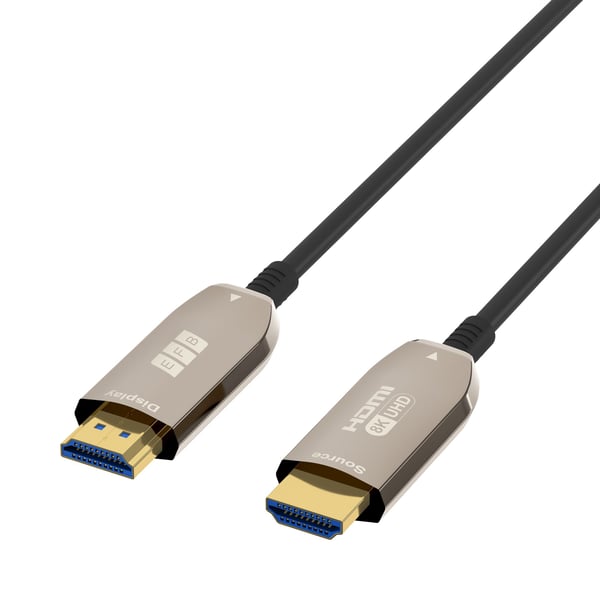 EFB Elektronik HDMI-21-00008, 30 m, HDMI Type A (Standard), HDMI Type A (Standard), 3D, 48 Gbit/s, Svart, Rustfritt stål