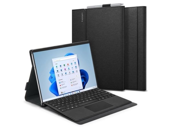 Spigen stativveske med stativ for Surface Pro 9/ Pro 8 Black (ACS04207)