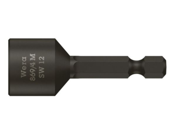 Wera 869/4 M, 1 kpl, Kahdeksankulmainen, 25,4 / 4 mm (1 / 4"), Musta, 50 mm, 33 g
