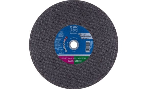 PFERD 100 EHT 300-4,0 SG STØP+STEIN/22,23, Støpejern, PFERD, 2,22 cm, 30 cm, 6400 o/min, 20 stk.