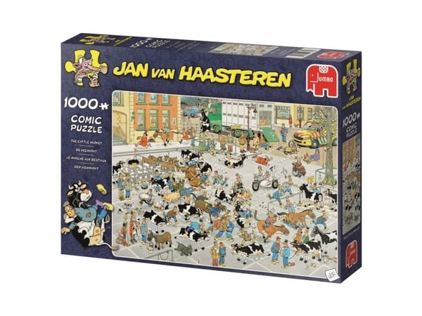 Jan van Haasteren The Cattle Market 1000 pcs, 1000 kpl, Sarjakuvat, 12 vuosi/vuosia