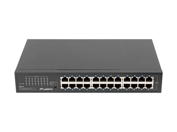Lanberg RSGE-24 switch, 24-port Gigabit Ethernet, uadministrert, 19" rack