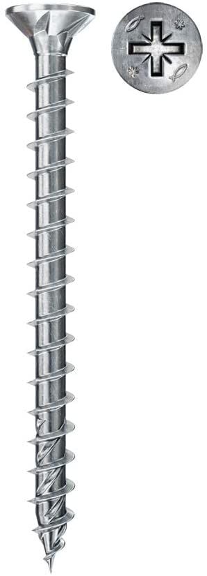 Fischer 670142, Skru, Zink, Tre, Generell nytte, Delgjenge, Flathode