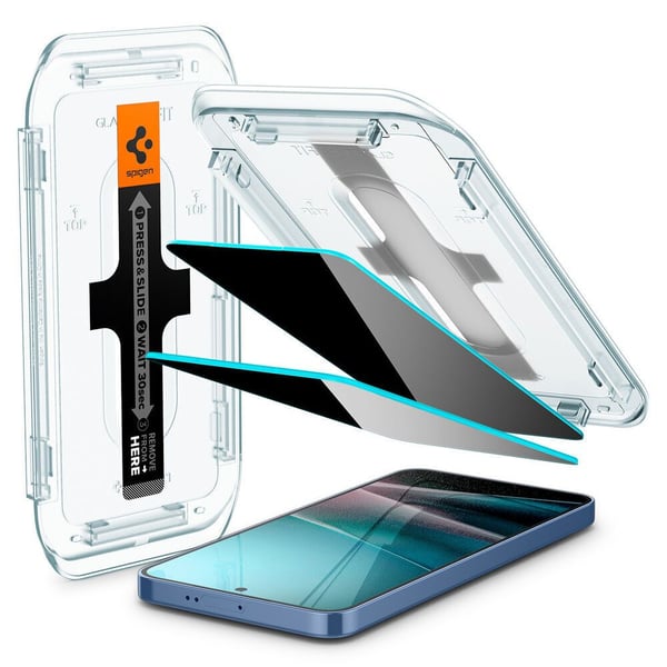 Dėklas Spigen Glas.TR EZ FIT HD Yksityisyyslasi Samsung Galaxy S24/S25 2vnt.