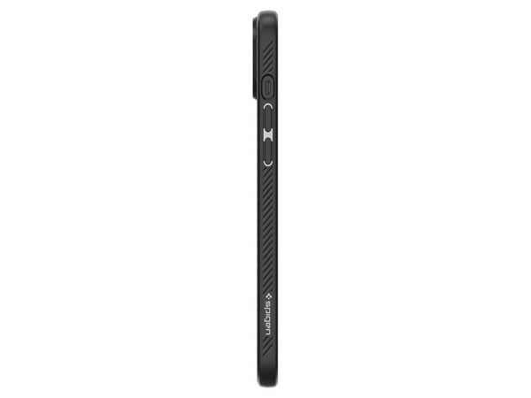 Spigen Liquid Air - Baksidesskydd för mobiltelefon - termoplastisk polyuretan (TPU) - mattsvart - för Apple iPhone 15 Plus