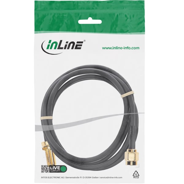 InLine 40862, 2 m, musta