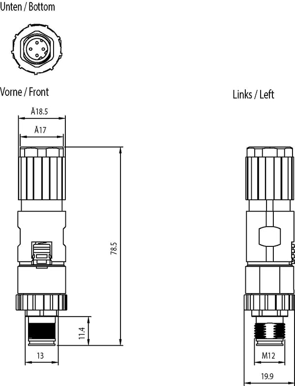 Siemens 6GK19050EA106AA0 Pistoke 1 kpl (6GK19050EA106AA0)