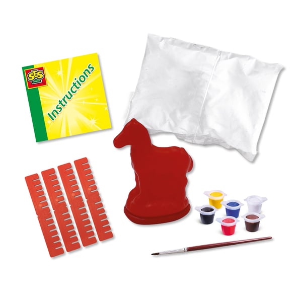SES Creative Children''s Horse Casting and Painting Set, Gipsgjutnings-/målarkit för barn, 5 År, Multifärg