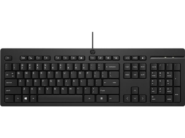 HP 125 - Tastatur - USB - Pan Nordic - Sort