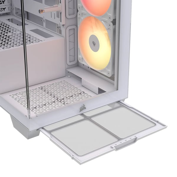 CORSAIR 3500X RSR ARGB datorchassi E-ATX härdat glas, vit