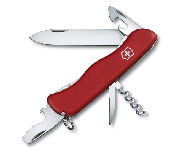 Victorinox Picknicker, Locking blade knife, Multi-tool knife, Dolk, Polyamid, Röd, Rostfritt stål, 10 verktyg