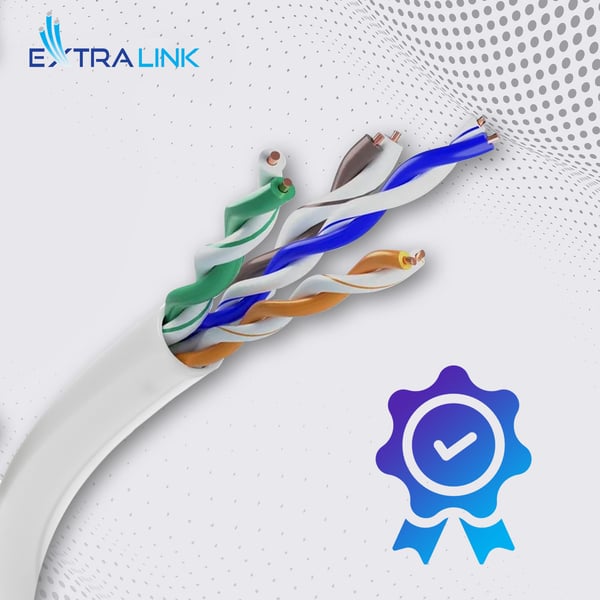 Extralink CAT5E UTP (U/UTP) V2 Intern | Twisted pair nettverkskabel | 50 millioner