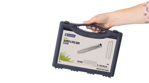 Outwell Super U-Peg Box, Tältpinne, Stål, Stål, 240 mm, 255 mm, 45 mm