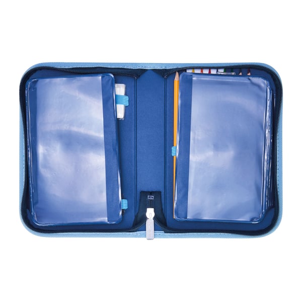 Herlitz Schüleretui 31 teilig Cosmic Explorer, 31 styck, Blå, Ljusblå, Polyester, Bild, 205 mm, 38 mm