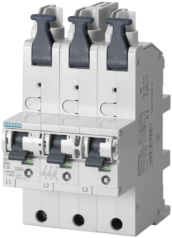 Siemens vernekontakt for hovedledning 35 A 230/400 V (5SP3835-2, 5SP38352)