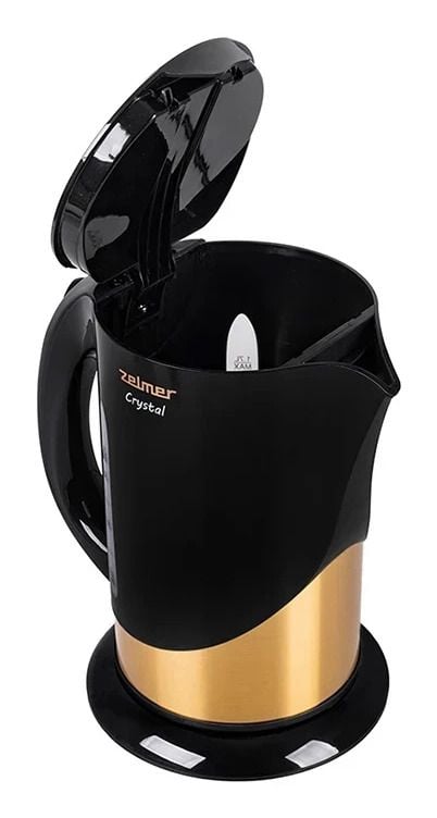 Zelmer ZCK7630 Crystal Gold, 1,7 l, 2200 W, Gull, Svart, Plast, Vannivåindikator