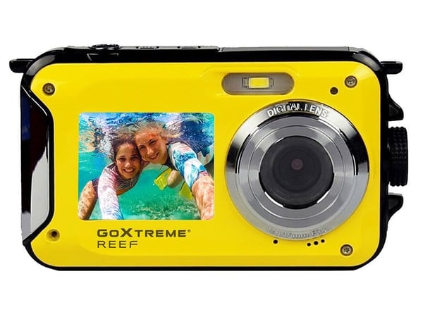 Easypix Aquapix W2024 Splash - Digitalkamera - kompakt - 5.0 MP / 16.0 MP (interpolerat) - 720 p - undervatten upp till 3 m - gul