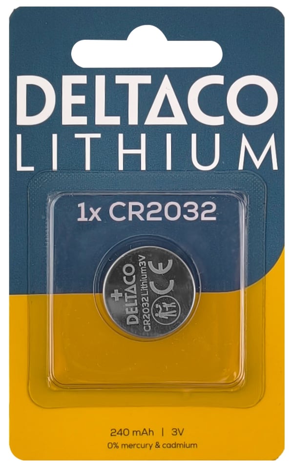 DELTACO - Batteri CR2032 - Li - 240 mAh