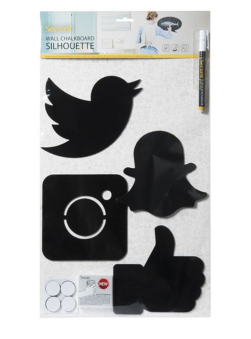 Securit FB-SM4, Melamine, Harpiks, Velcro mappe, Sort