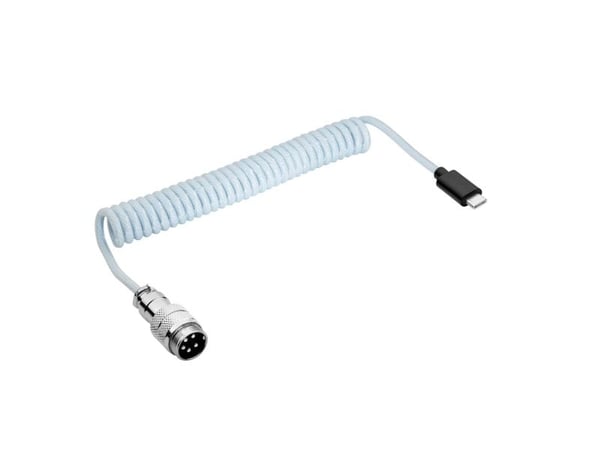 Akyga AK-USB-49 - USB-kabel - USB-C (hann) til USB-C (hann) - USB 2.0 - spiralkabel - blå