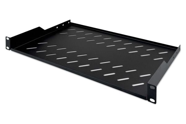 Digitus DN-19 TRAY-1-SW - Hylla för rack - svart - 1U - 19"