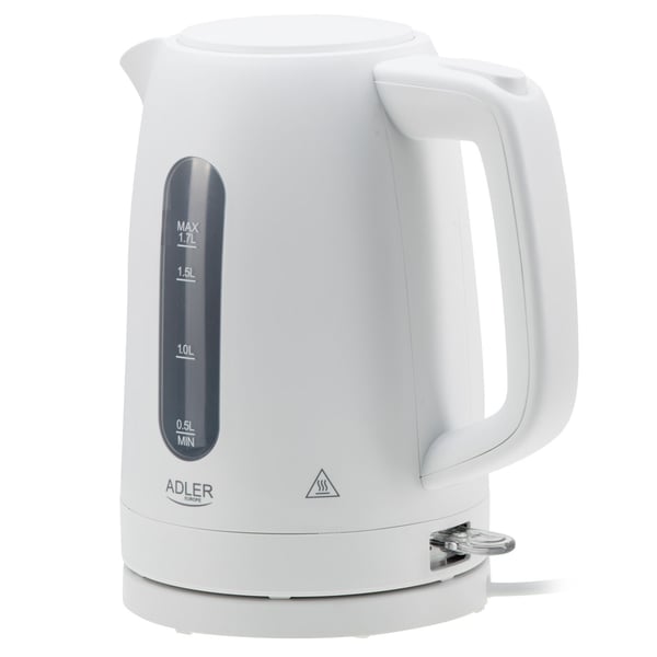 Adler AD 1379w, 1,7 l, 2200 W, Hvit, Plast, Vannivåindikator, Trådløs
