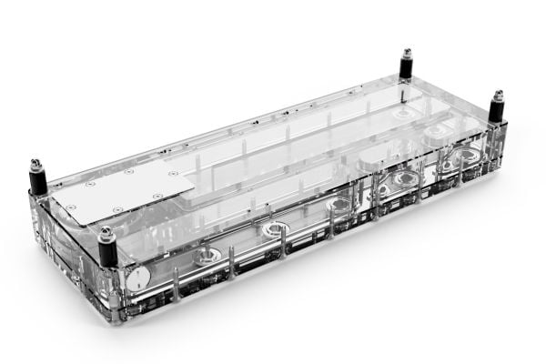 Alphacool Core Distro Plate, Reservoar, Akryl, Gjennomsiktig, 3-Pin JST + 3-Pin 5V, 1/4", 3-pin