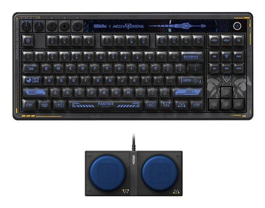 8Bitdo Retro 87, Ledning & Trådløs, USB + RF Wireless + Bluetooth, Mekanisk nøkkelbryter, QWERTY, RGB LED, Svart