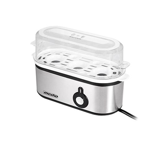 Mesko MS 4485 äggkokare 210 W, 3 ägg, svart/silver/genomskinlig
