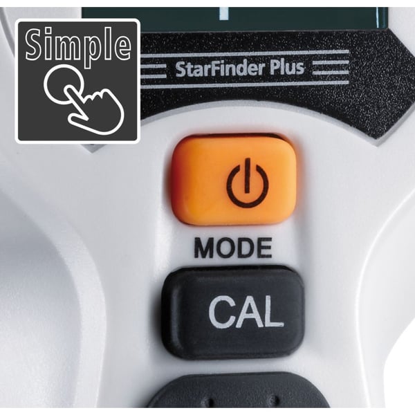 Laserliner StarFinder Plus, Strömförande kabel, Trä, Metall, Svart, Vit, 4 cm, 4 cm, 6LR61, 9 V