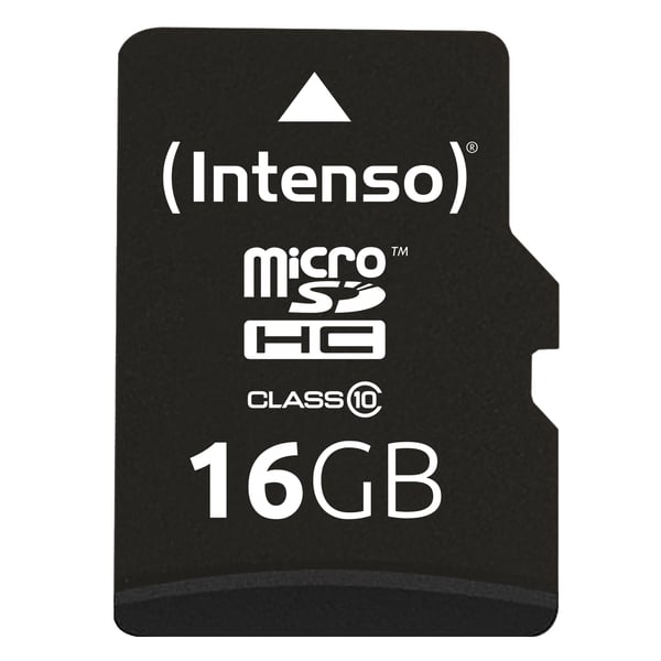 Intenso Class 10 - Flashminnekort (microSDHC til SD-adapter inkludert) - 16 GB - Class 10 - microSDHC