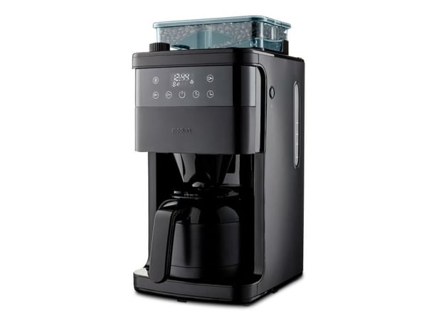 MEDION MD 19911, Kaffebrygger (drypp), 1 l, Kaffe bønner, Innebygd kaffekvern, 1000 W, Sort