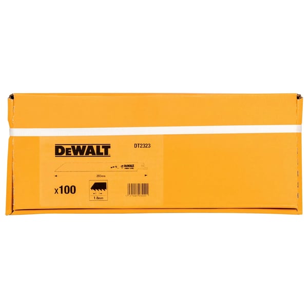 DeWALT DT2320-QZ, Sticksågsblad, Trä, Bimetall, Gul, 22,8 cm, 100 styck
