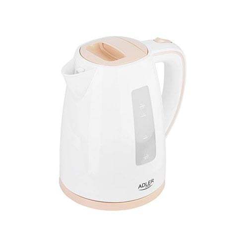 Adler AD 1264, 1,7 l, 2200 W, Hasselnöt, Vit, Plast, Vattennivå indikator